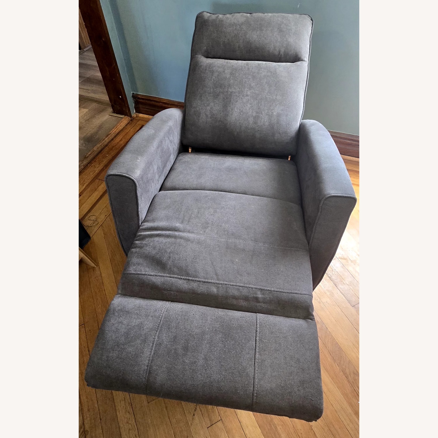 Dark Gray Fabric Recliner - image-2