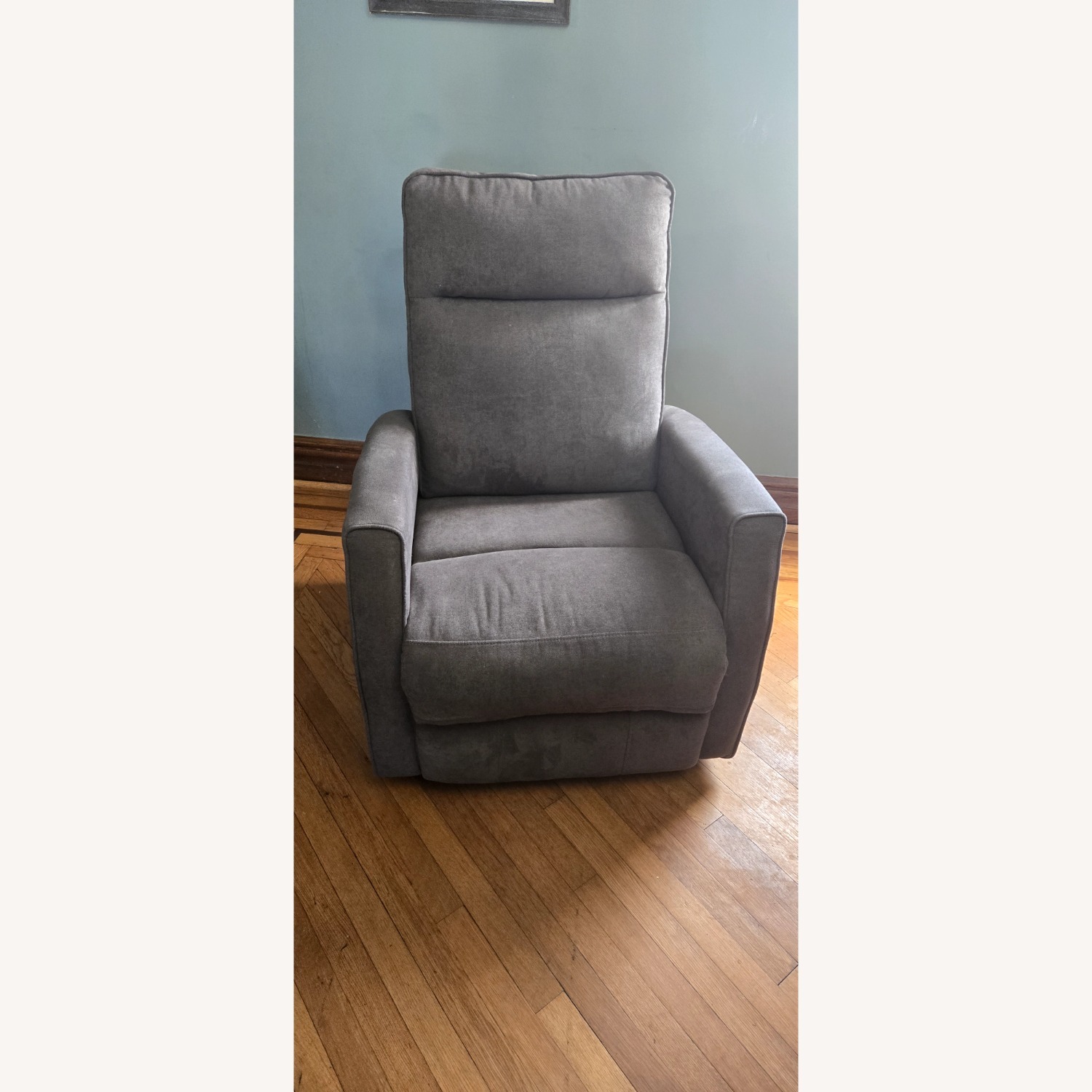 Dark Gray Fabric Recliner - image-4