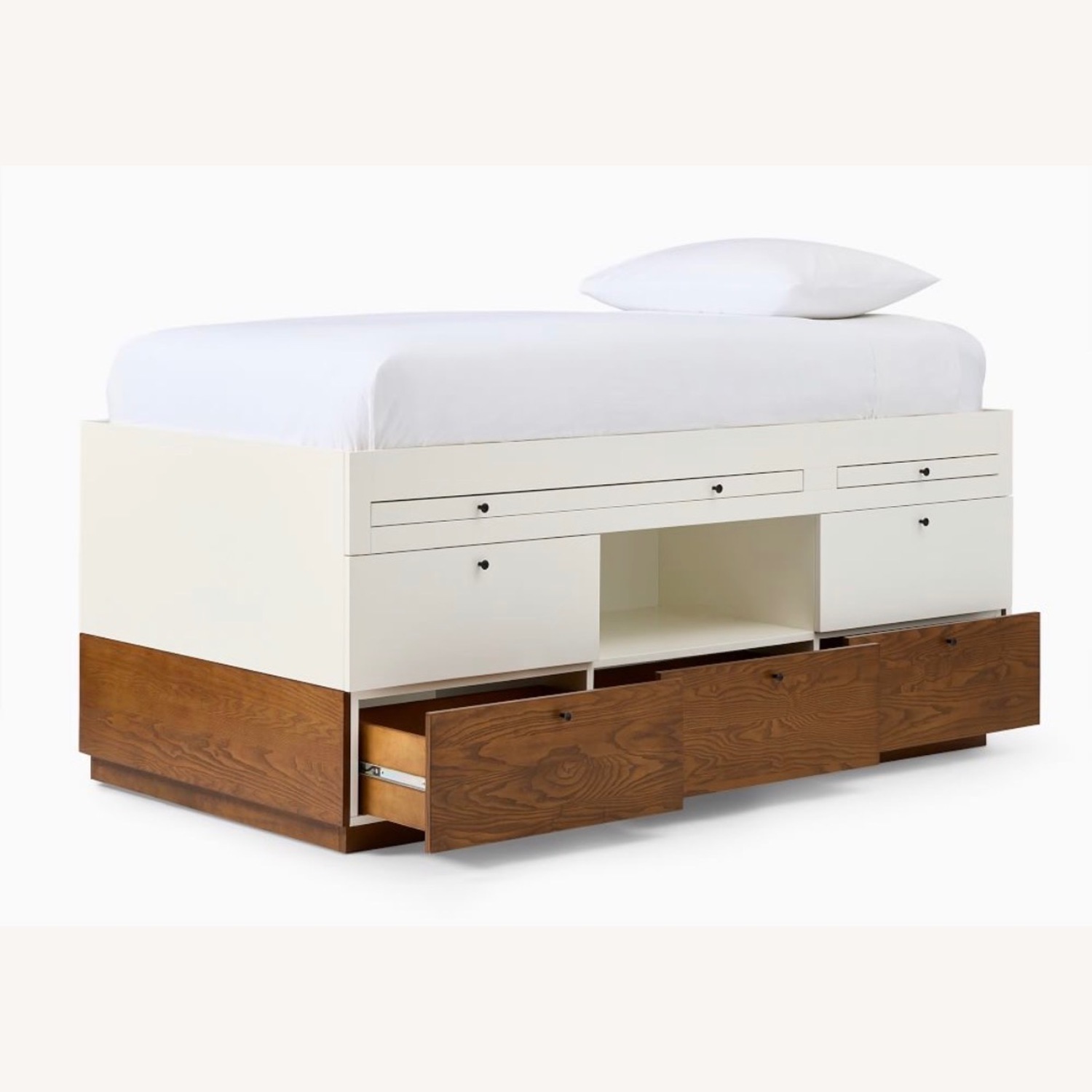 West Elm Kids Captain's White Wood Bunk Bed - image-3