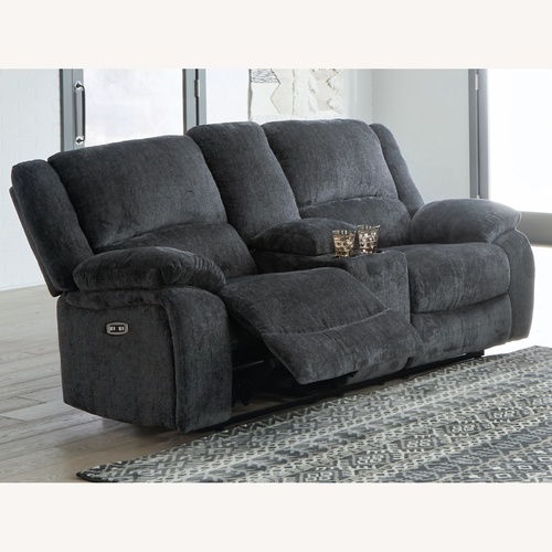 Used Ashley Furniture Blue Fabric Loveseat for sale on AptDeco