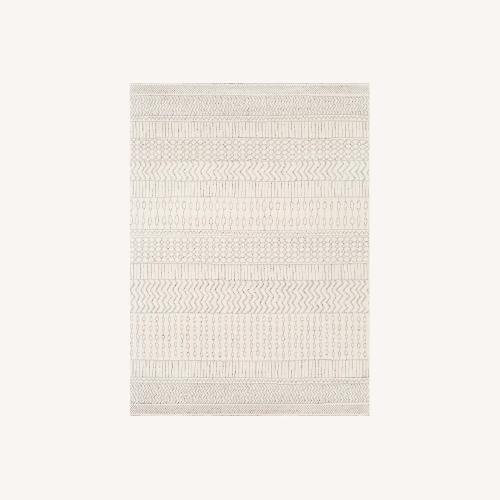 Used Wayfair Light Gray Fabric Area Rug 5' x 7' for sale on AptDeco