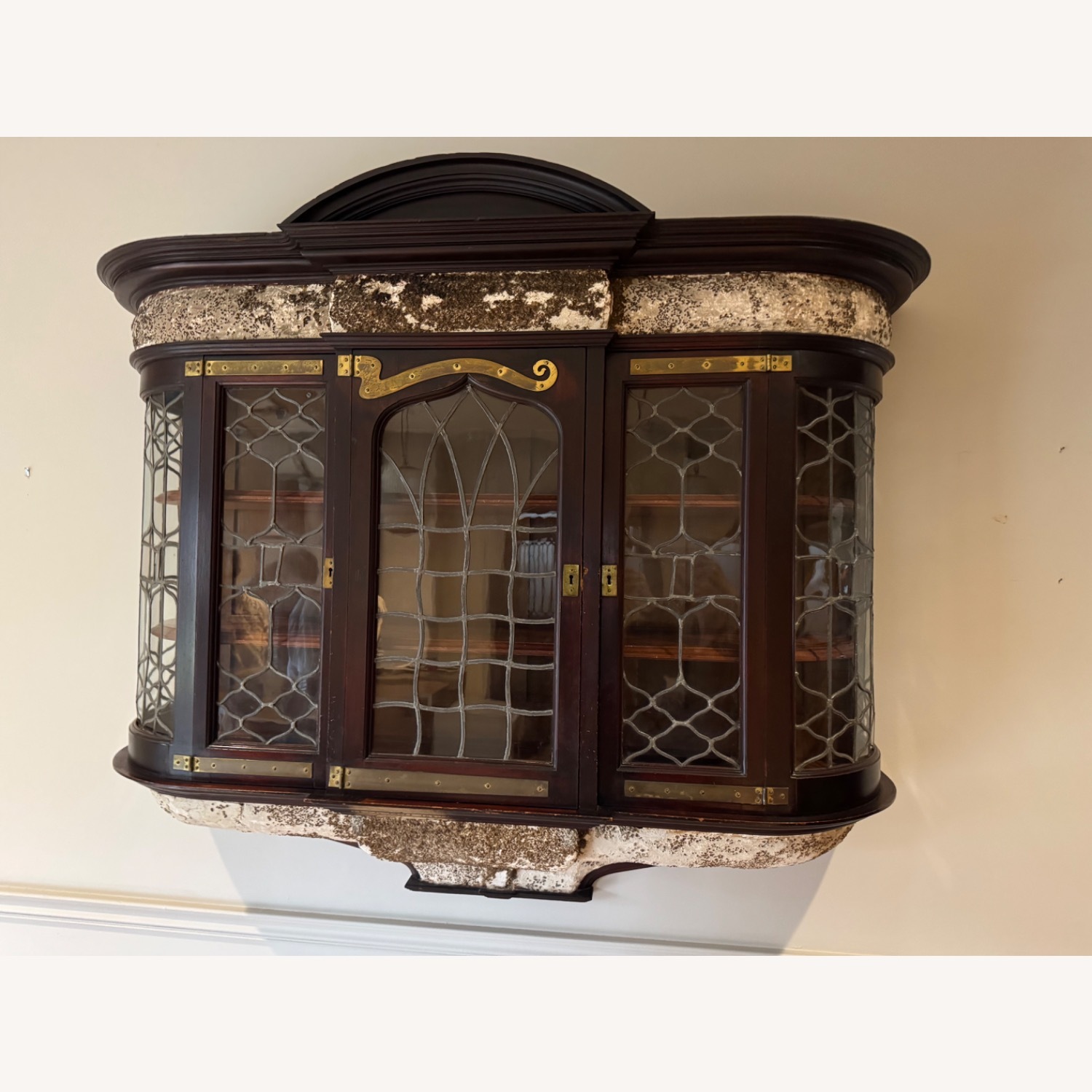 Antique Wall Hung Curio Cabinet - image-2