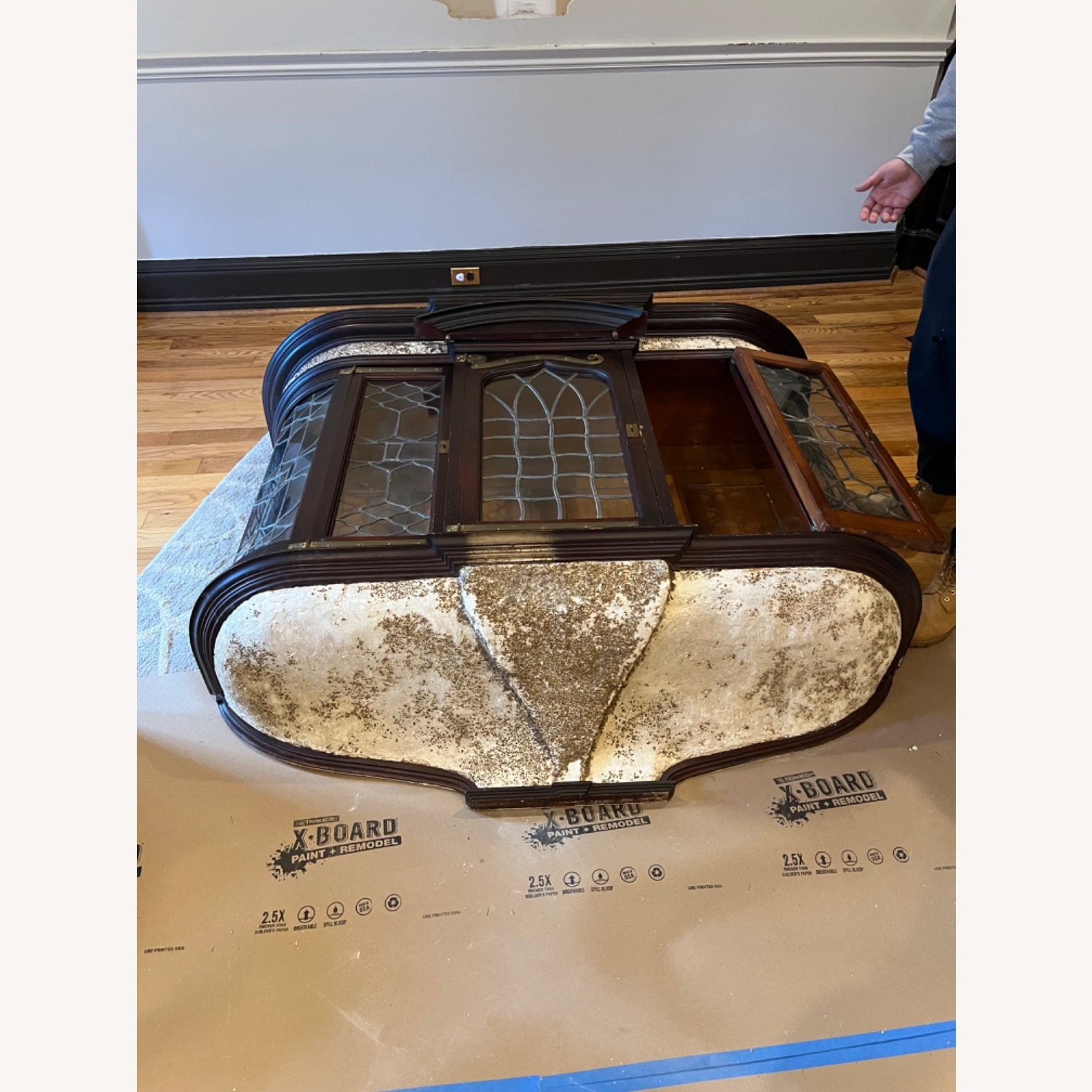 Antique Wall Hung Curio Cabinet - image-3