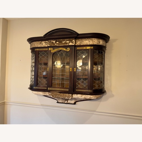 Used Antique Wall Hung Curio Cabinet for sale on AptDeco