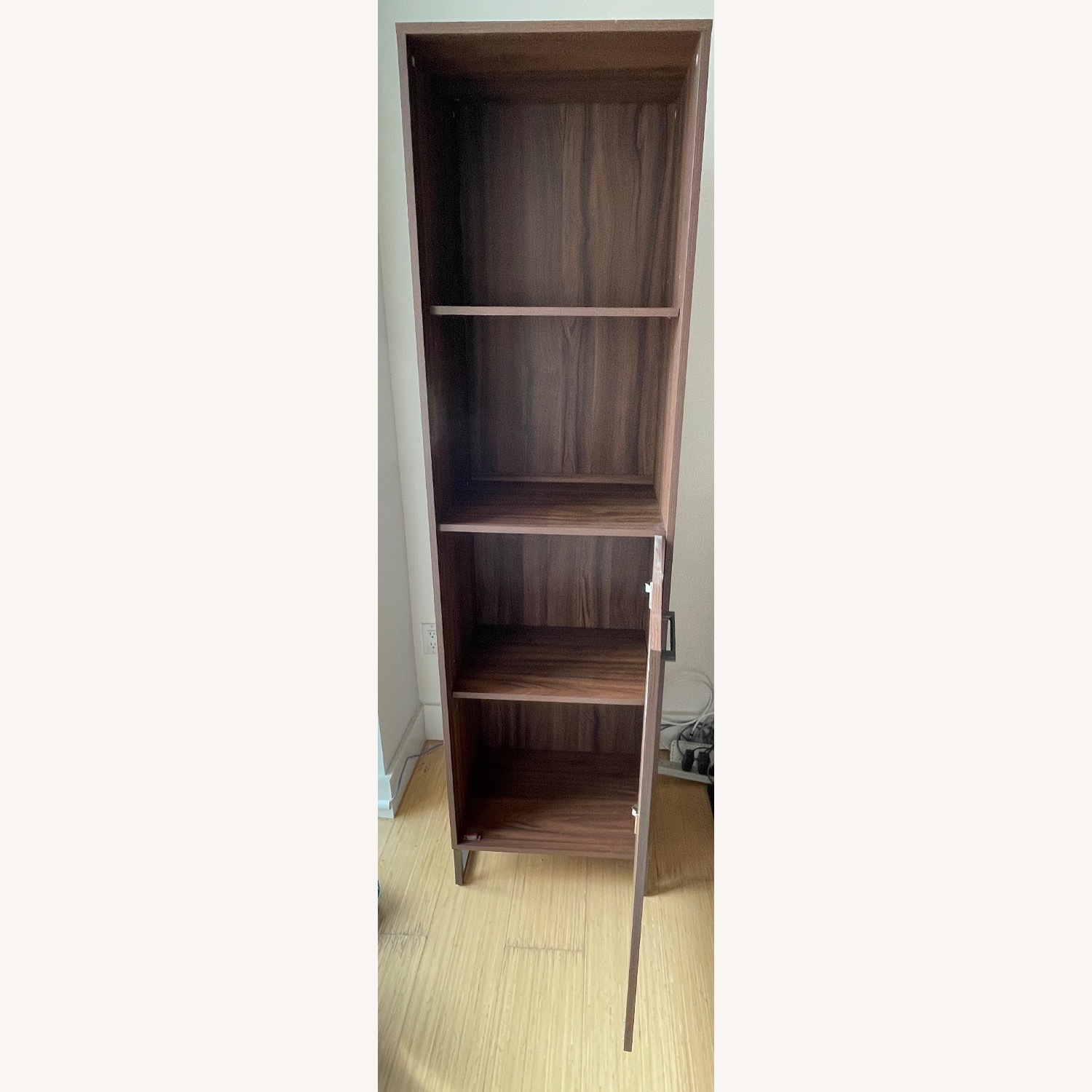 Dark Brown Wood Bookcase - image-1