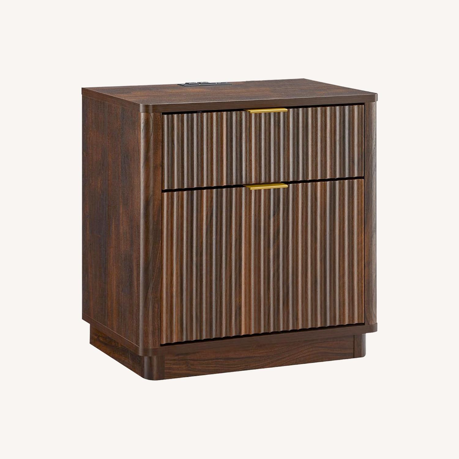 Dark Brown Wood Nightstands - image-0