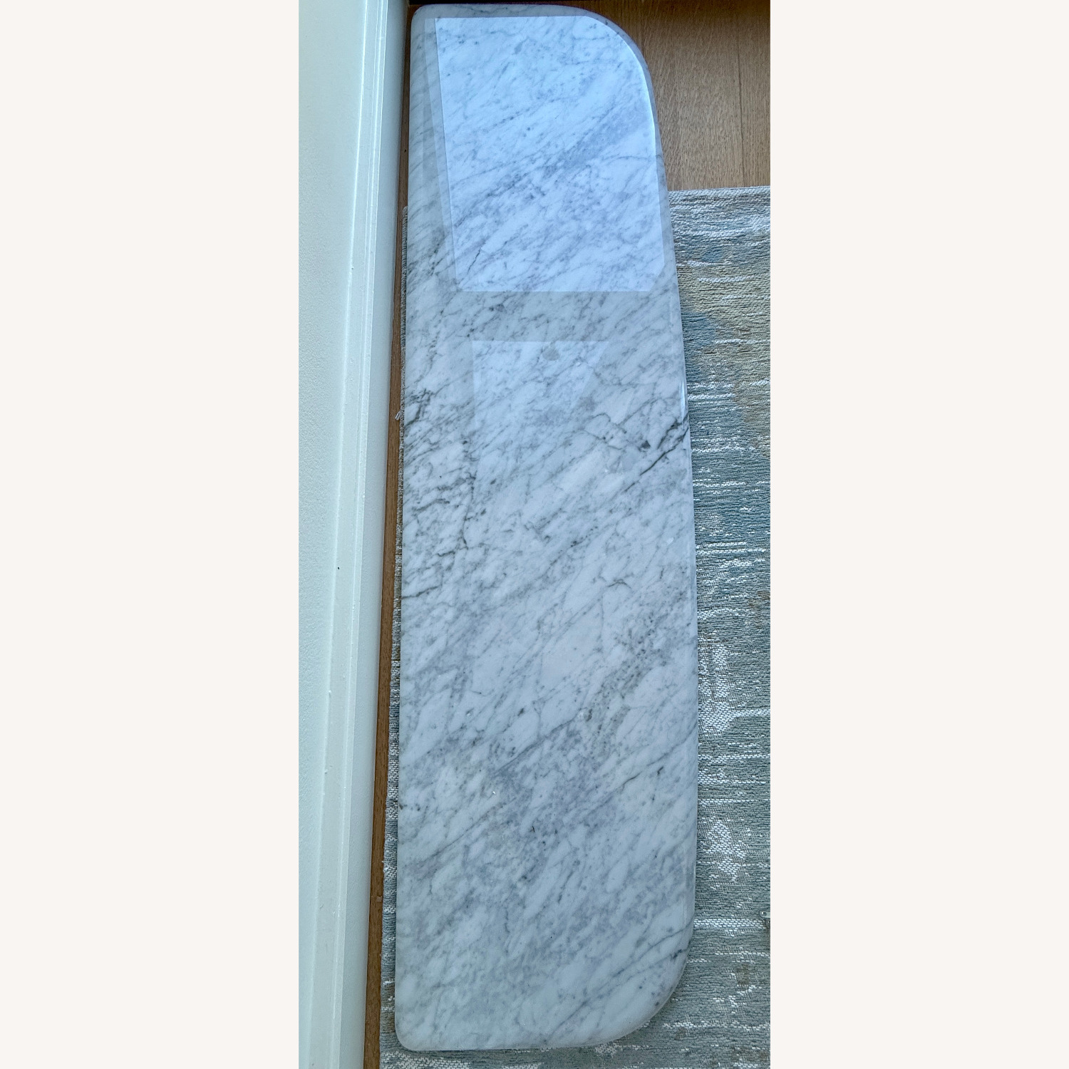 Ligne Roset Light Gray Marble Console Table - image-4