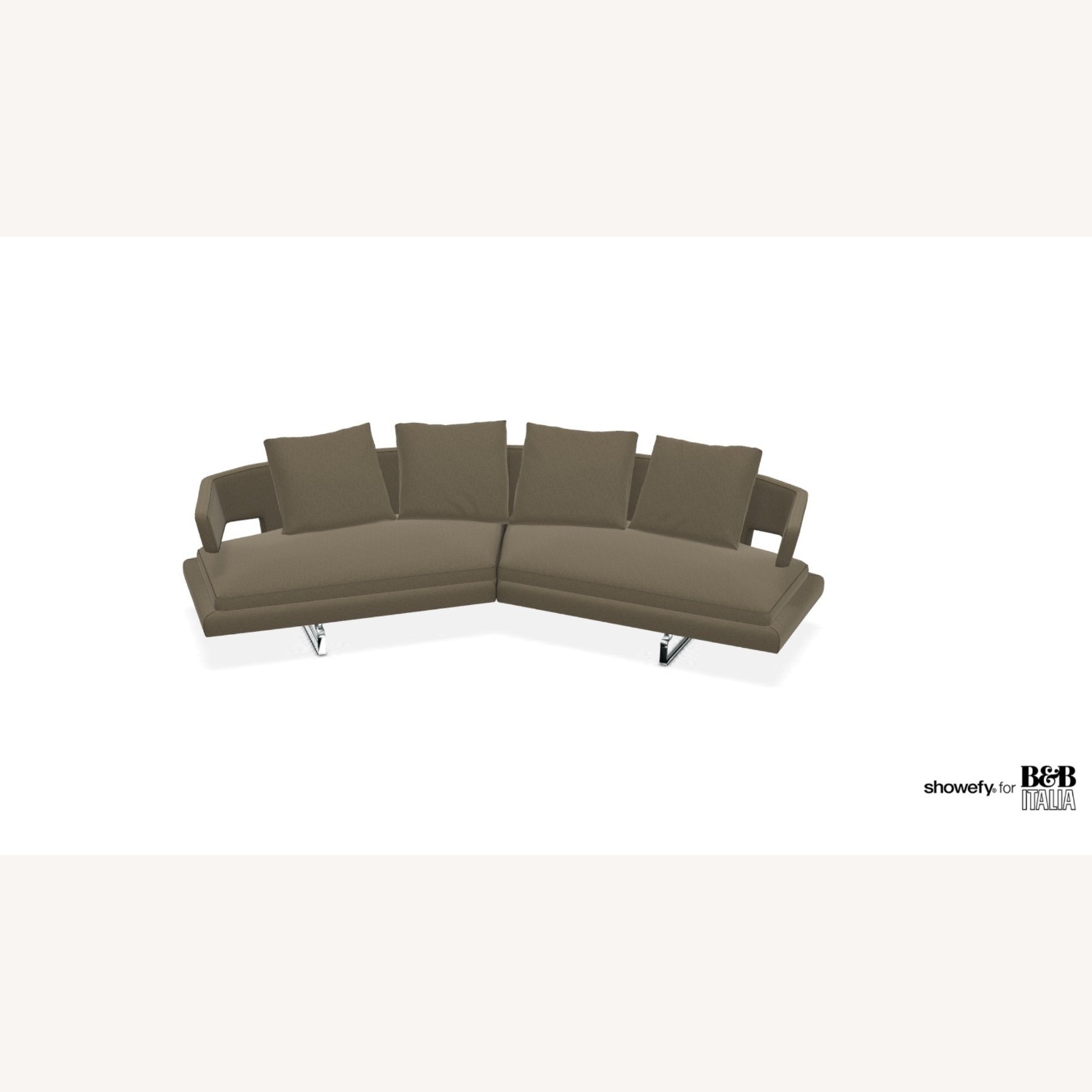 B&B Italia Arne Green Cotton 3+ Seater Sofa - image-3