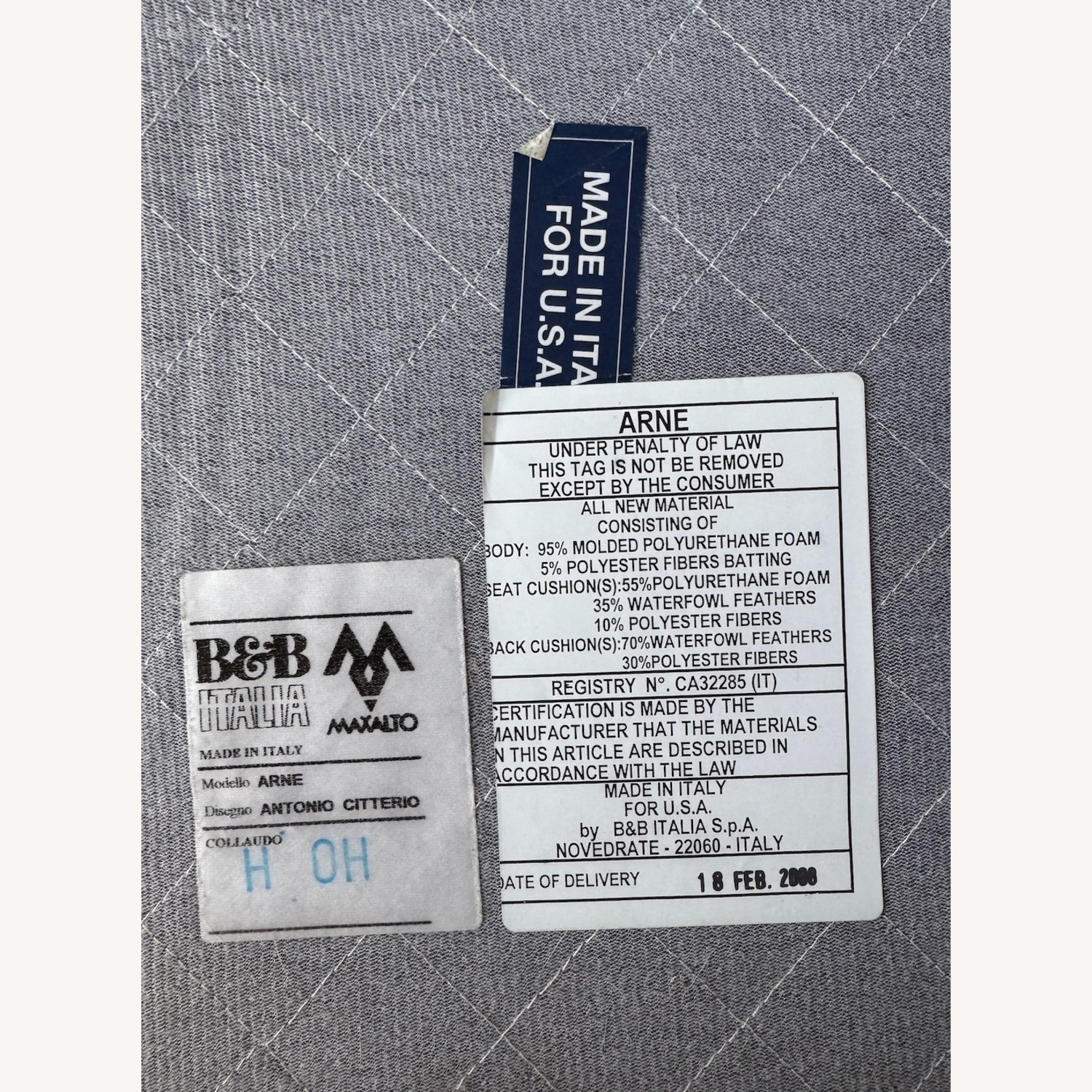 B&B Italia Arne Green Cotton 3+ Seater Sofa - image-2