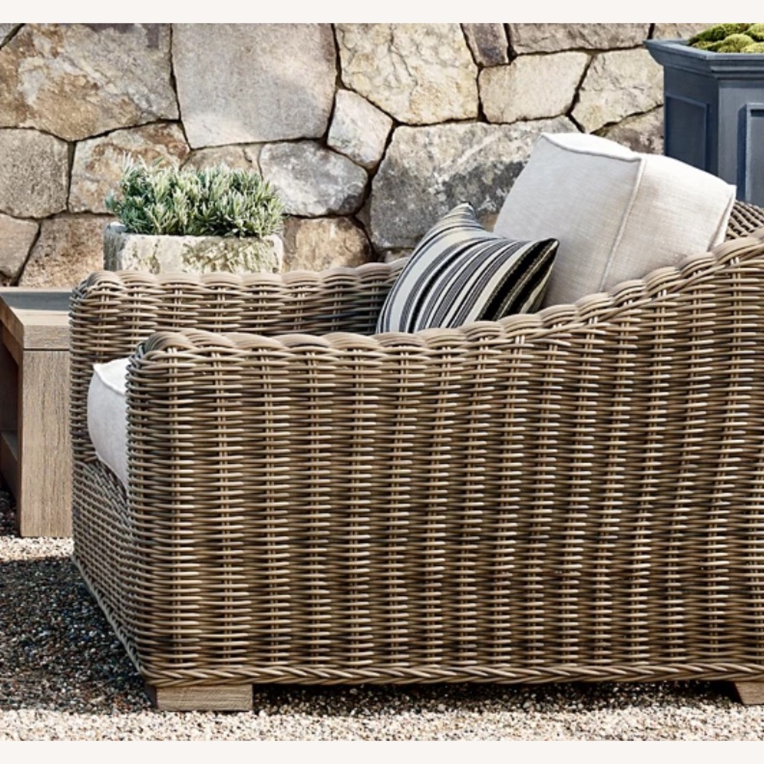 Restoration Hardware Dark Brown Patio Chair - image-3