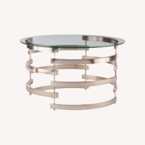 Used Wayfair Reuss Glass Coffee Table for sale on AptDeco