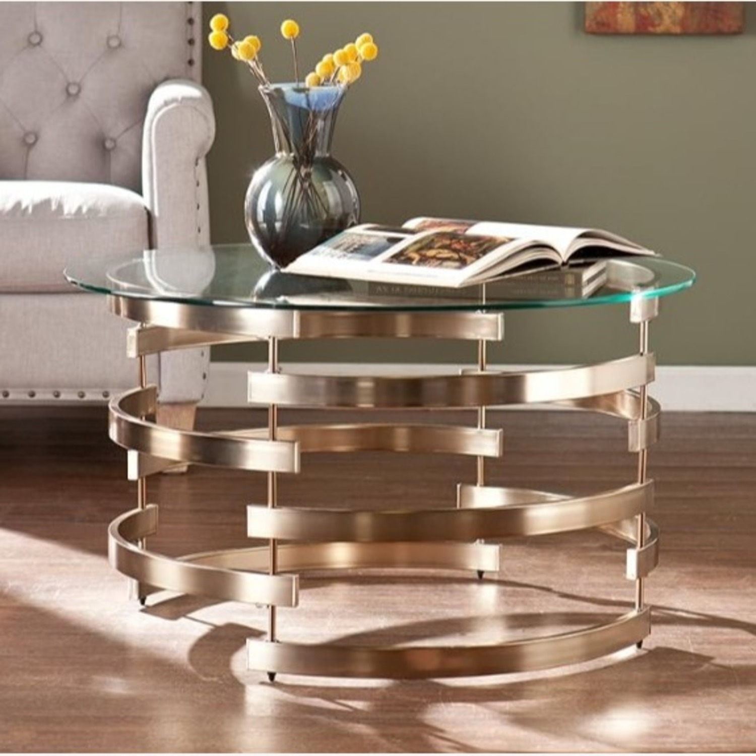 Wayfair Reuss Glass Coffee Table - image-2