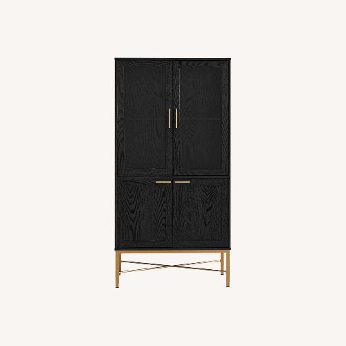 Used Wayfair Wattson Black Wood Bar Cart for sale on AptDeco