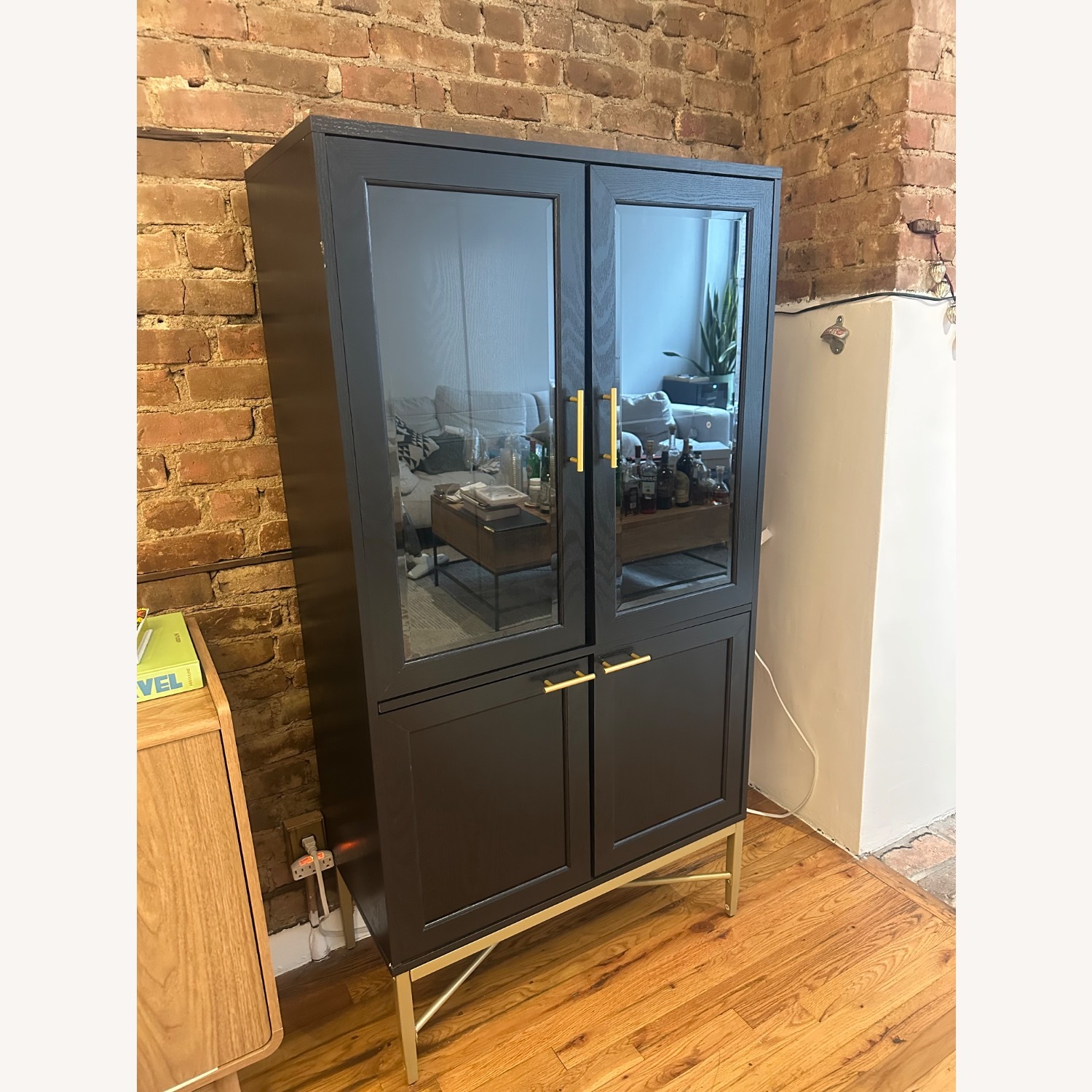 Wayfair Wattson Black Wood Bar Cart - image-2