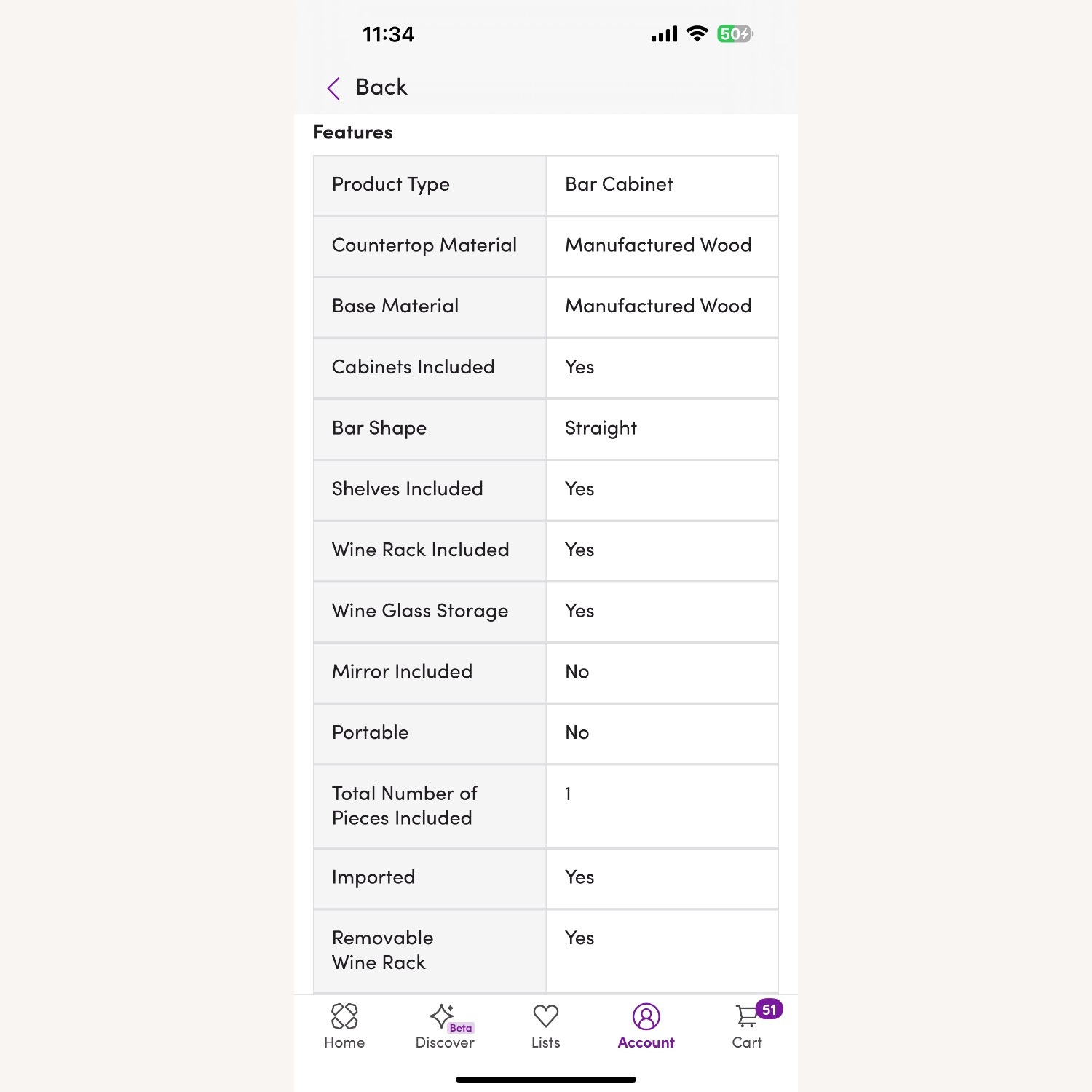 Wayfair Wattson Black Wood Bar Cart - image-9