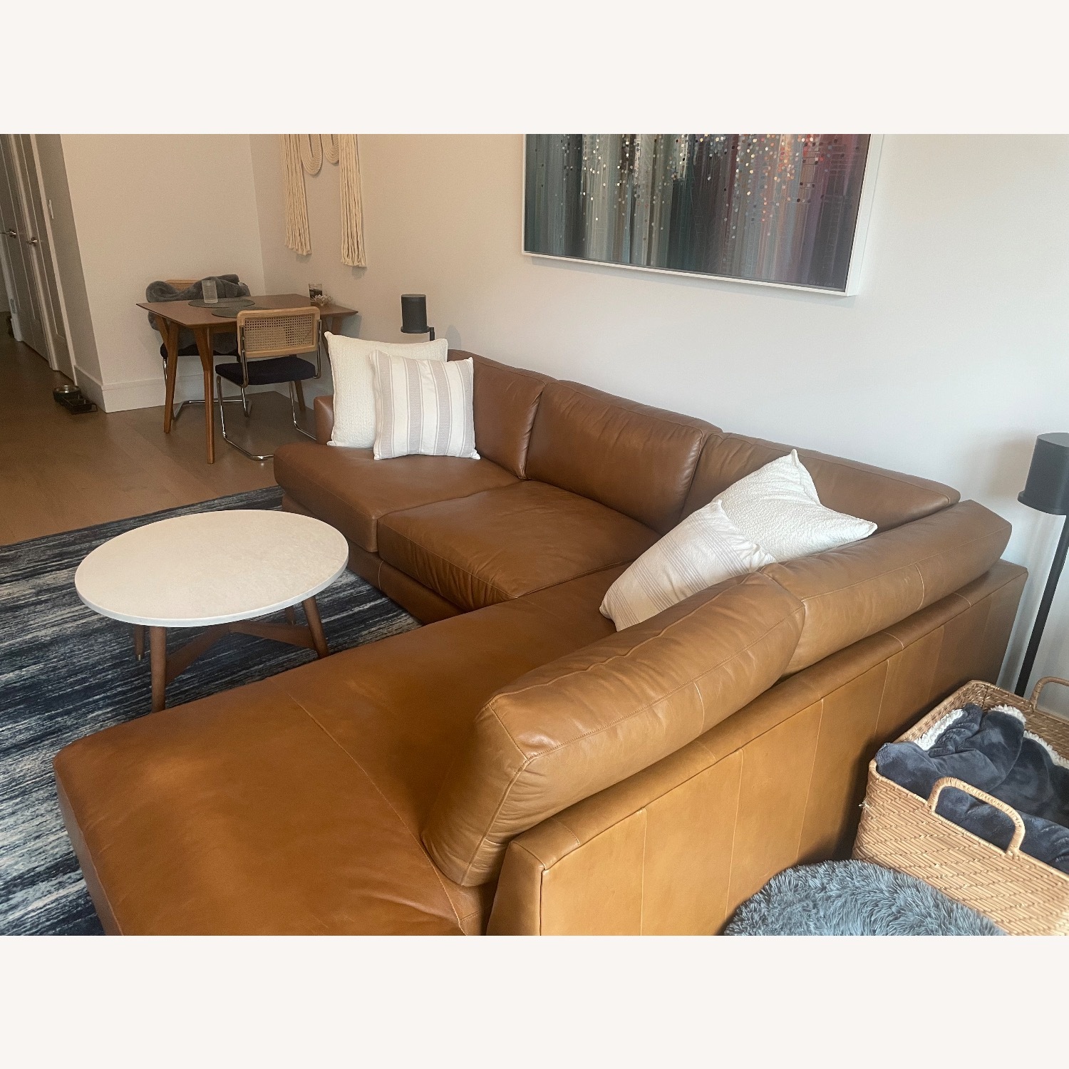 West Elm Haven Light Brown 2 Piece Sectional - image-3