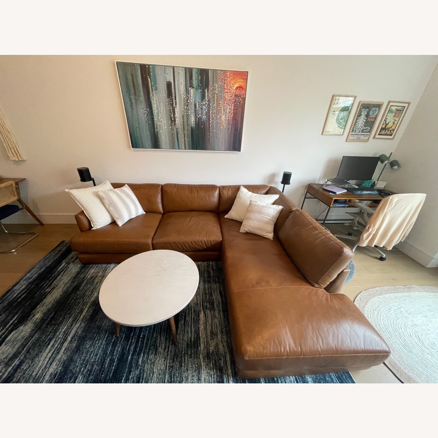 West Elm Haven Light Brown 2 Piece Sectional - image-2