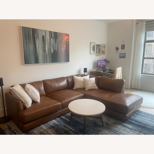 Used West Elm Haven Light Brown 2 Piece Sectional for sale on AptDeco