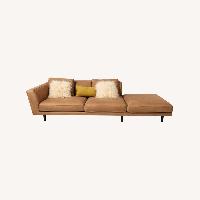 Light Brown Suede 3+ Seater Sofa