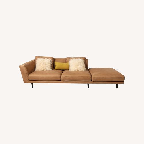 Used Light Brown Suede 3+ Seater Sofa for sale on AptDeco