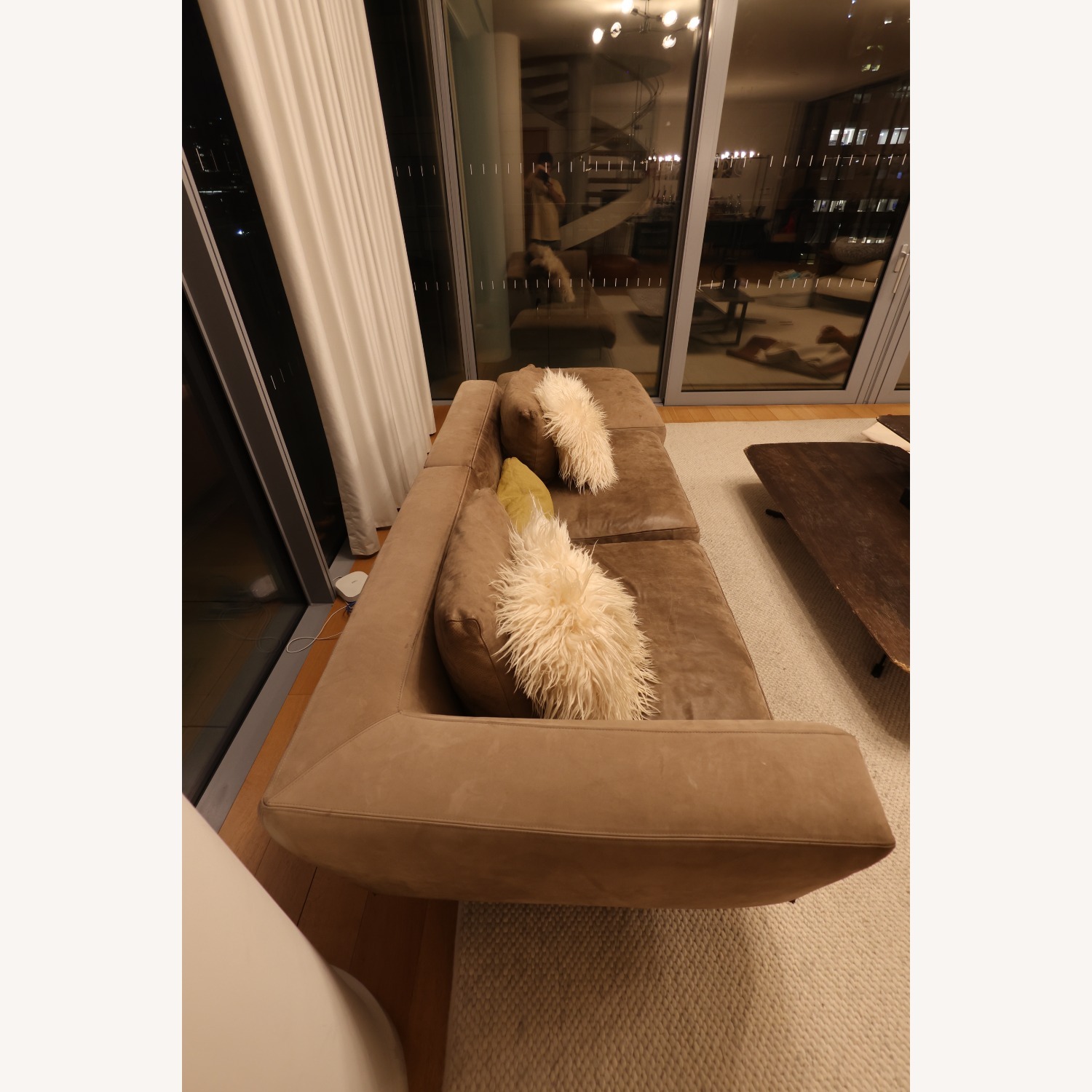 Light Brown Suede 3+ Seater Sofa - image-2