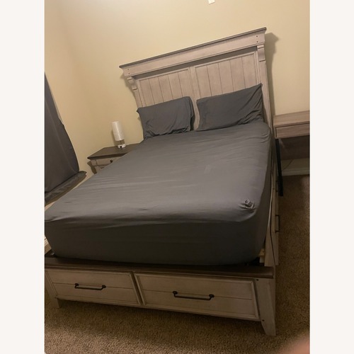 Used Queen Bed with Storage Drawers for sale on AptDeco