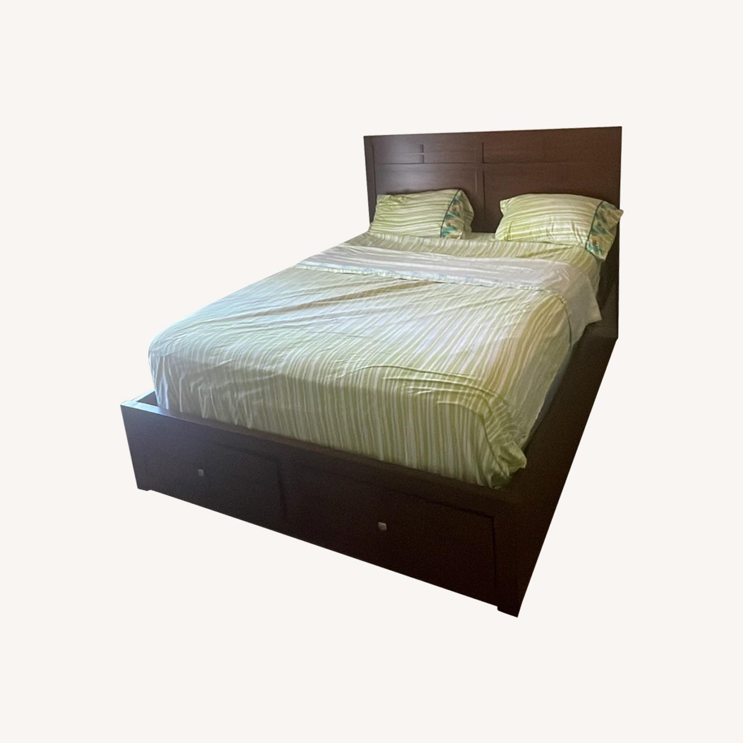 Queen Bed With Storage Drawers - image-0