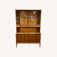 Mid-Century Modern Keller Walnut Hutch Cabinet