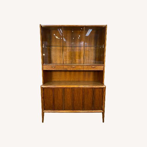 Used Mid-Century Modern Keller Walnut Hutch Cabinet for sale on AptDeco