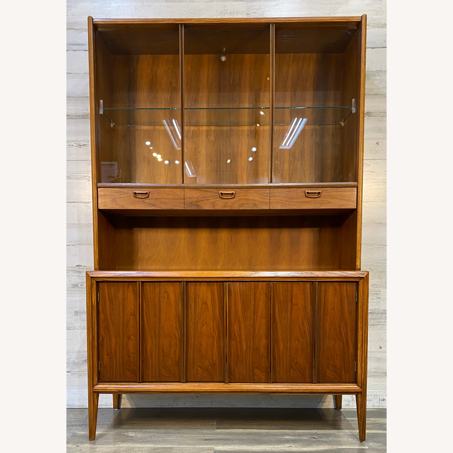 Mid-Century Modern Keller Walnut Hutch Cabinet - image-12