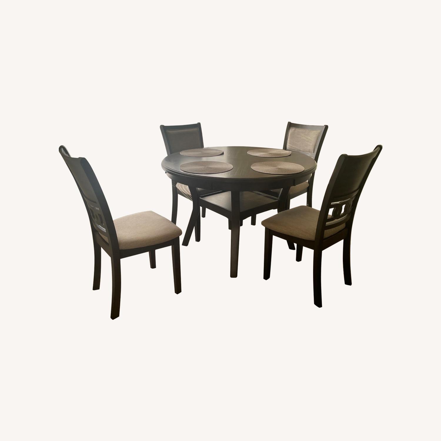 Contemporary Dining Set with 4 Chairs - image-0