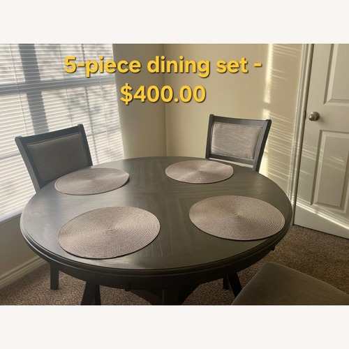 Used Contemporary Dining Set with 4 Chairs for sale on AptDeco