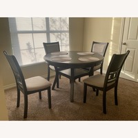 Contemporary Dining Set with 4 Chairs