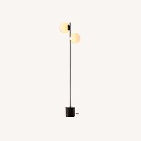 West Elm Sphere & Stem 2-Light Floor Lamp in Black