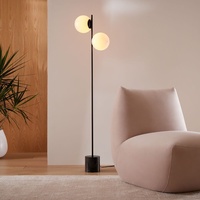 West Elm Sphere & Stem 2-Light Floor Lamp in Black