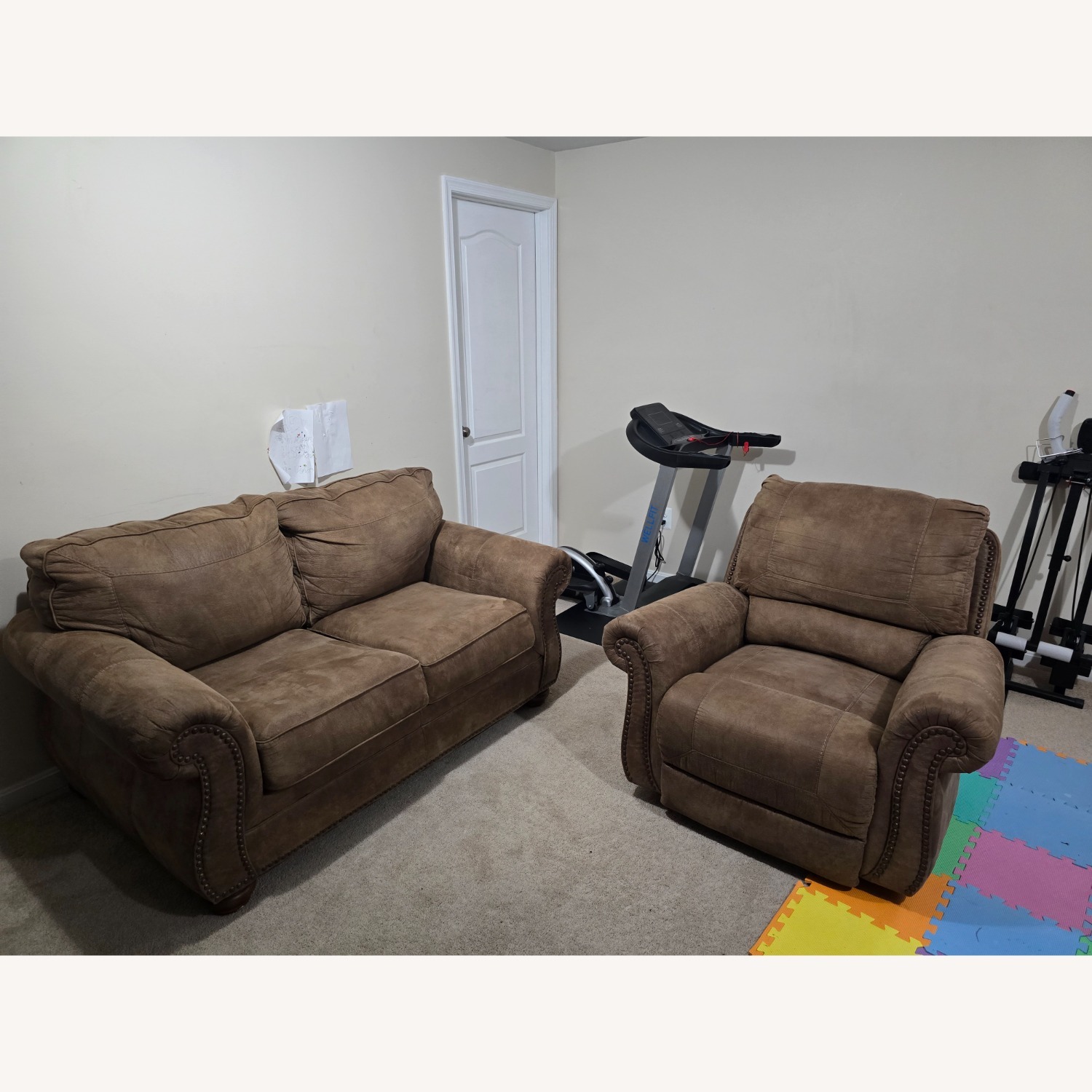 Signature Design Light Brown Recliner - image-2