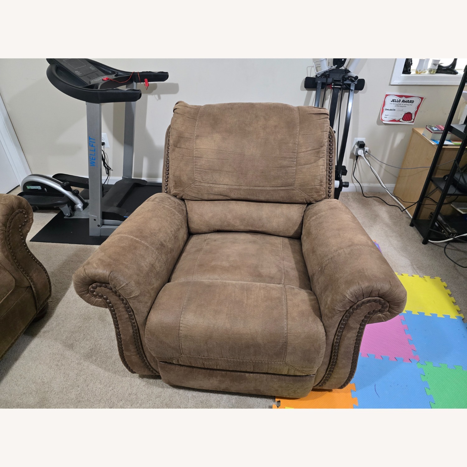 Signature Design Light Brown Recliner - image-1