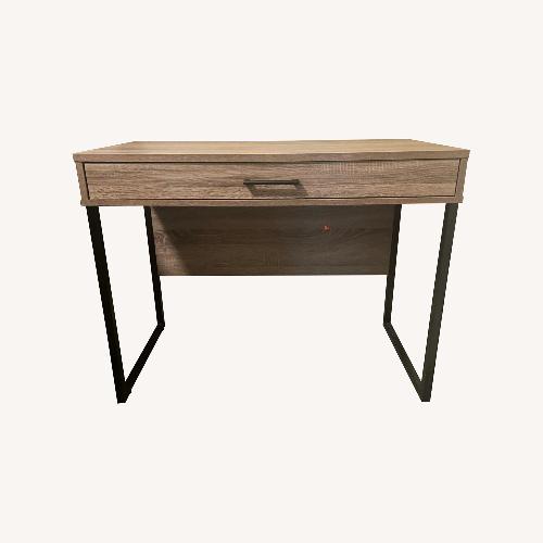 Used Light Brown Wood Veneer Desk for sale on AptDeco