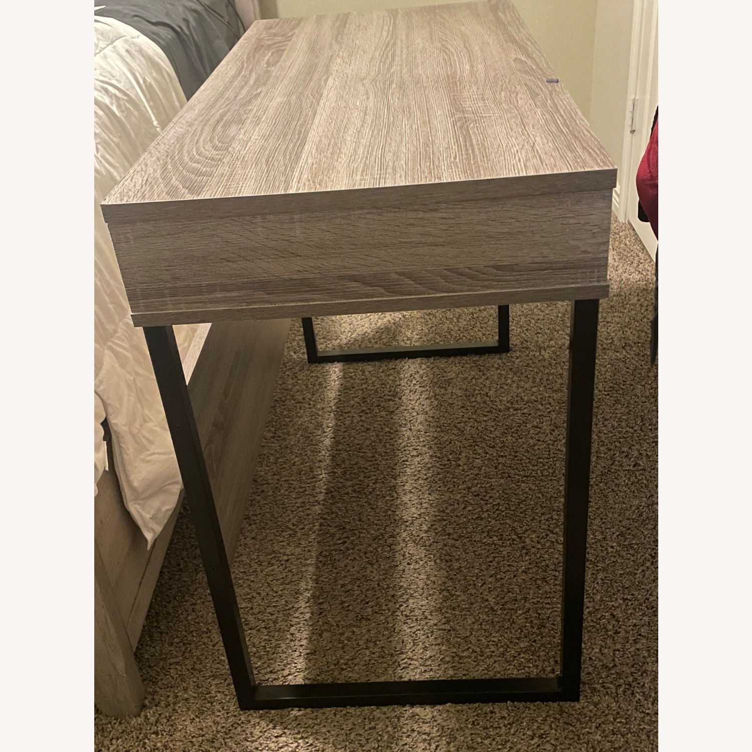 Light Brown Wood Veneer Desk - image-3