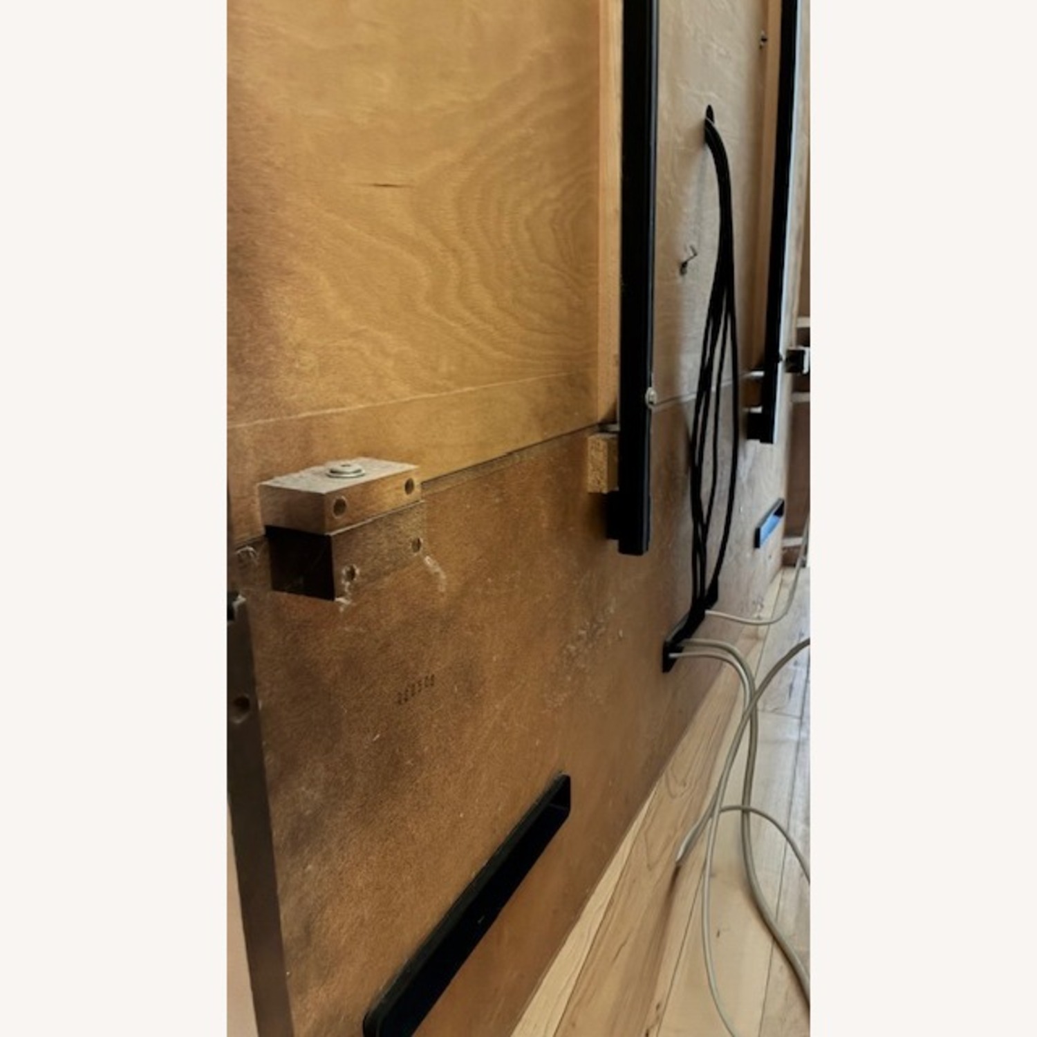 Modern Dark Wood Entertainment Stand  - image-5