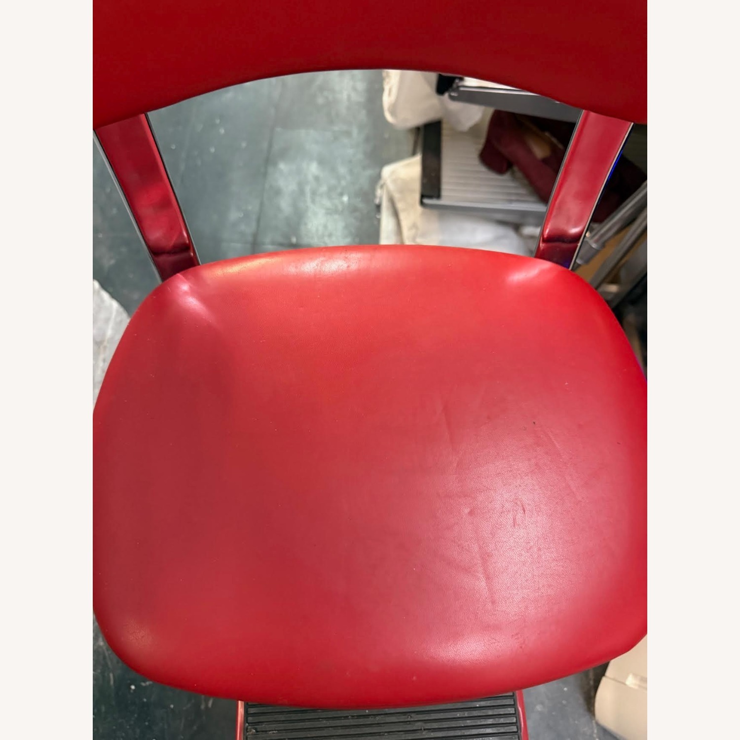 COSCO Retro Red Counter Chair & Step Stool - image-3