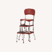 COSCO Retro Red Counter Chair & Step Stool