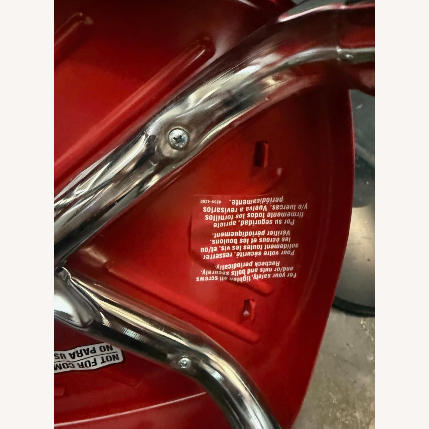 COSCO Retro Red Counter Chair & Step Stool - image-7