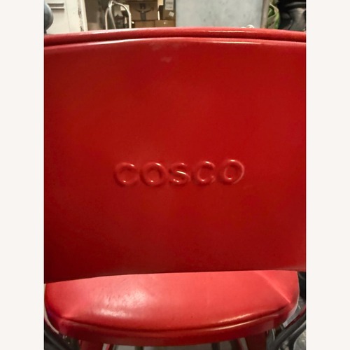 Used COSCO Retro Red Counter Chair & Step Stool for sale on AptDeco