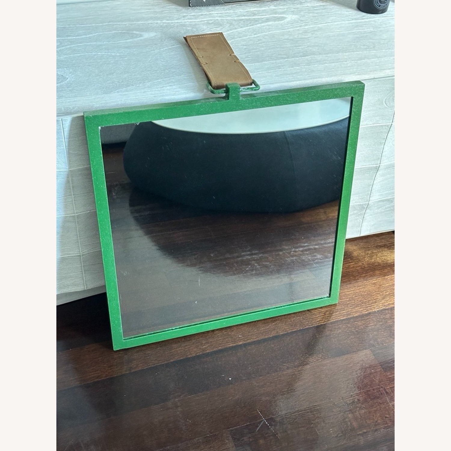 Green Metal Wall Mirror - image-1