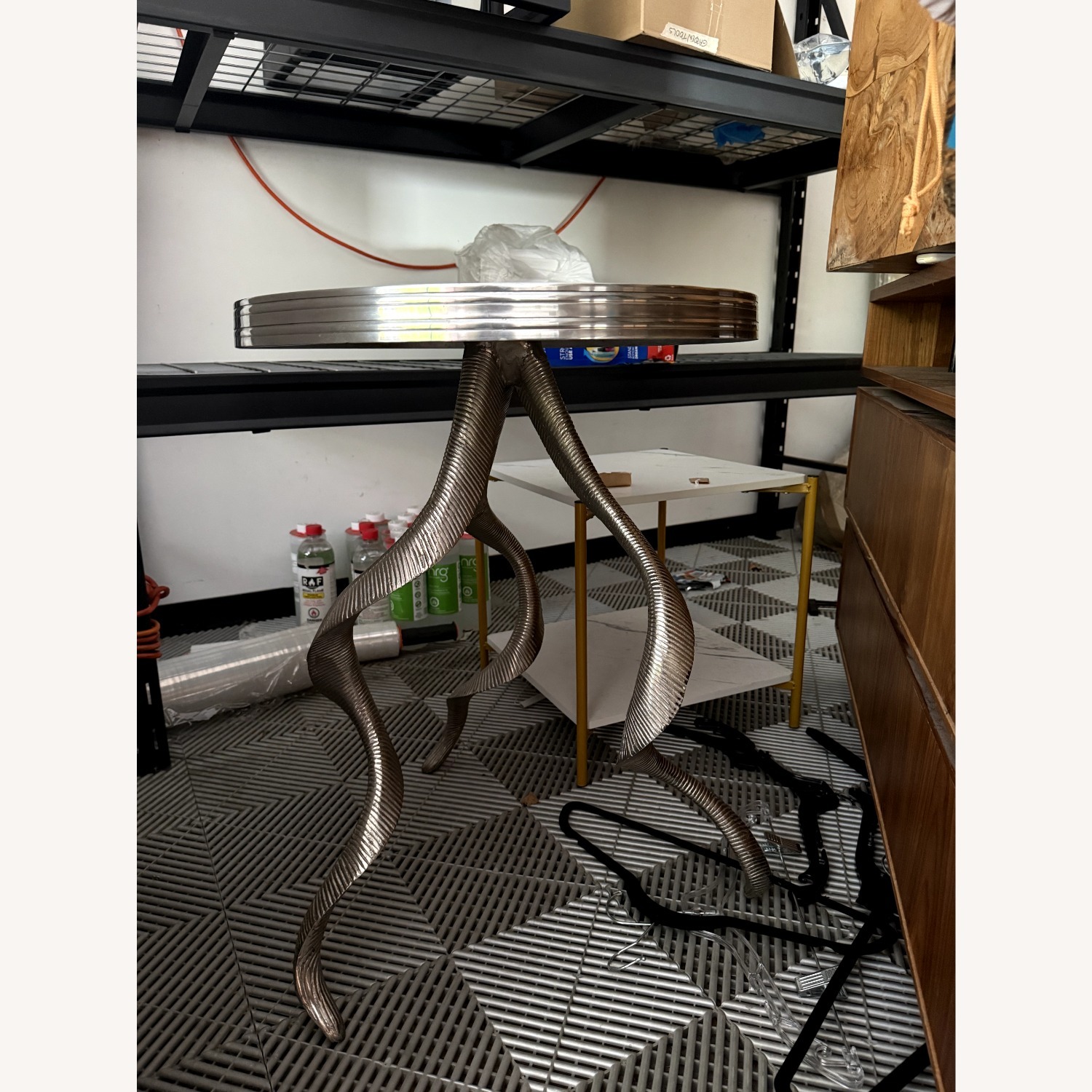 1980s Arthur Court Aluminum Side Table - image-2