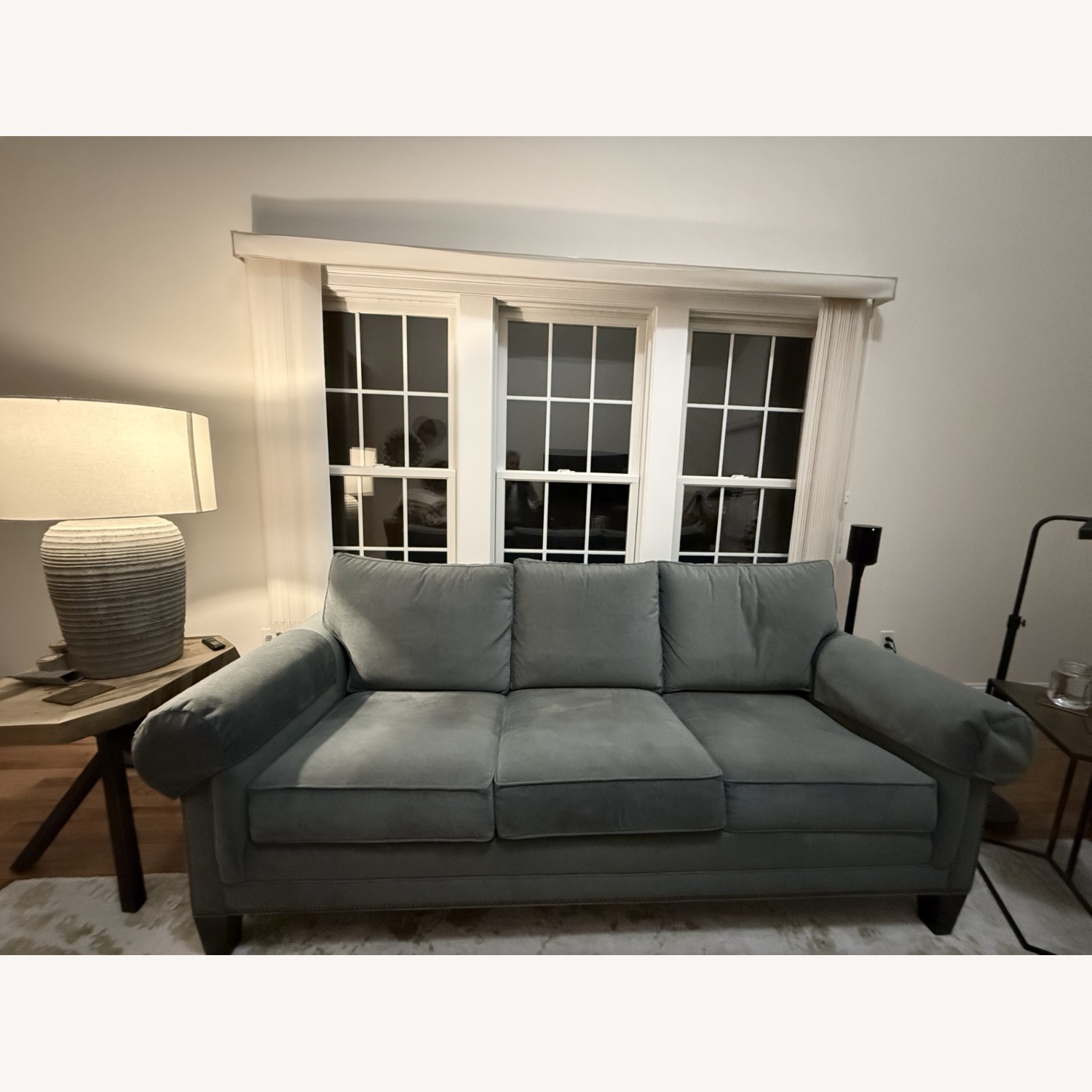 Ethan Allen Bennett Roll Arm 3 Seat Sofa - image-1