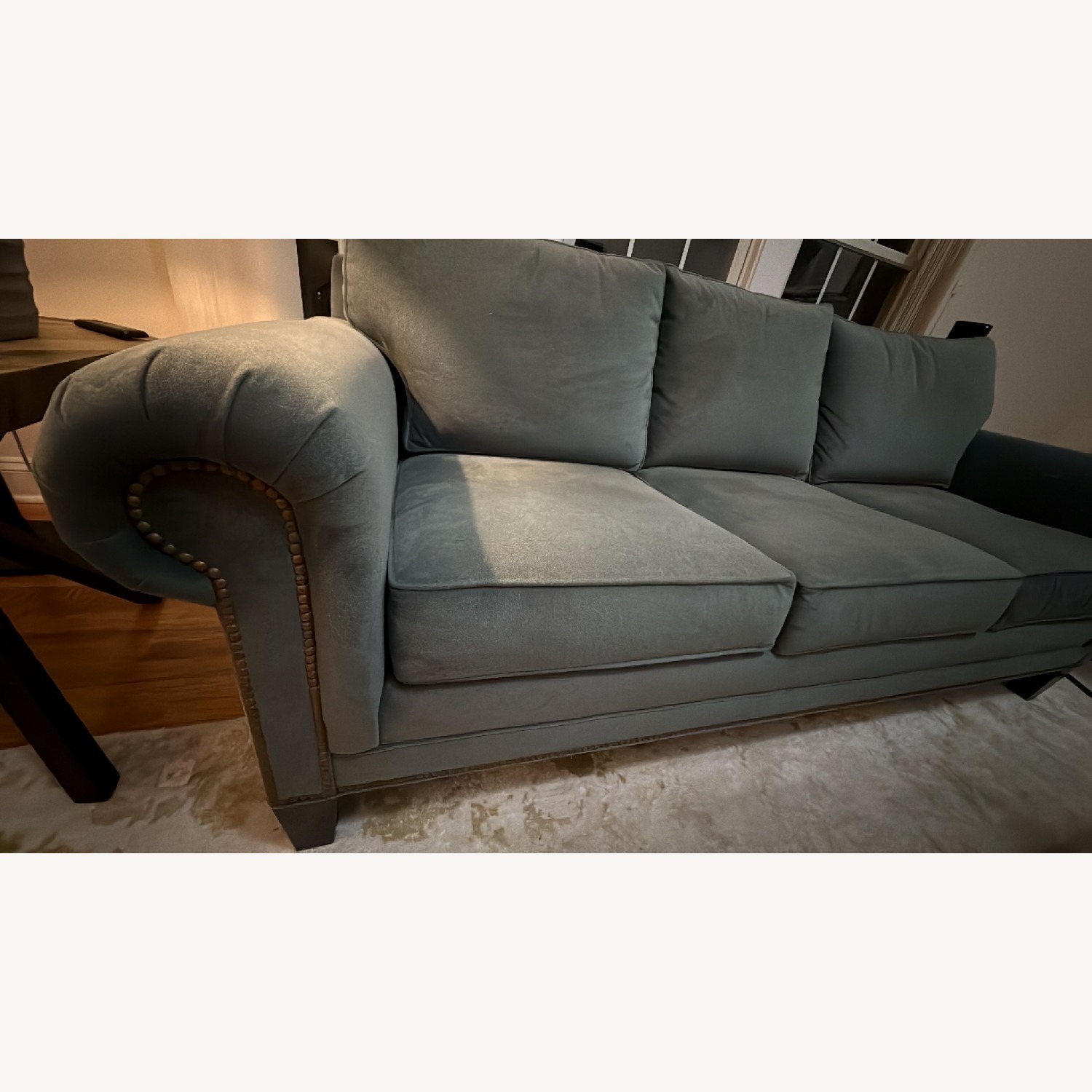 Ethan Allen Bennett Roll Arm 3 Seat Sofa - image-4