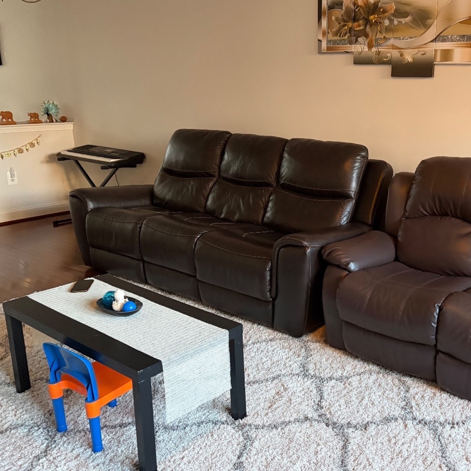 Dark Brown 3+ Seater Sofa - image-1