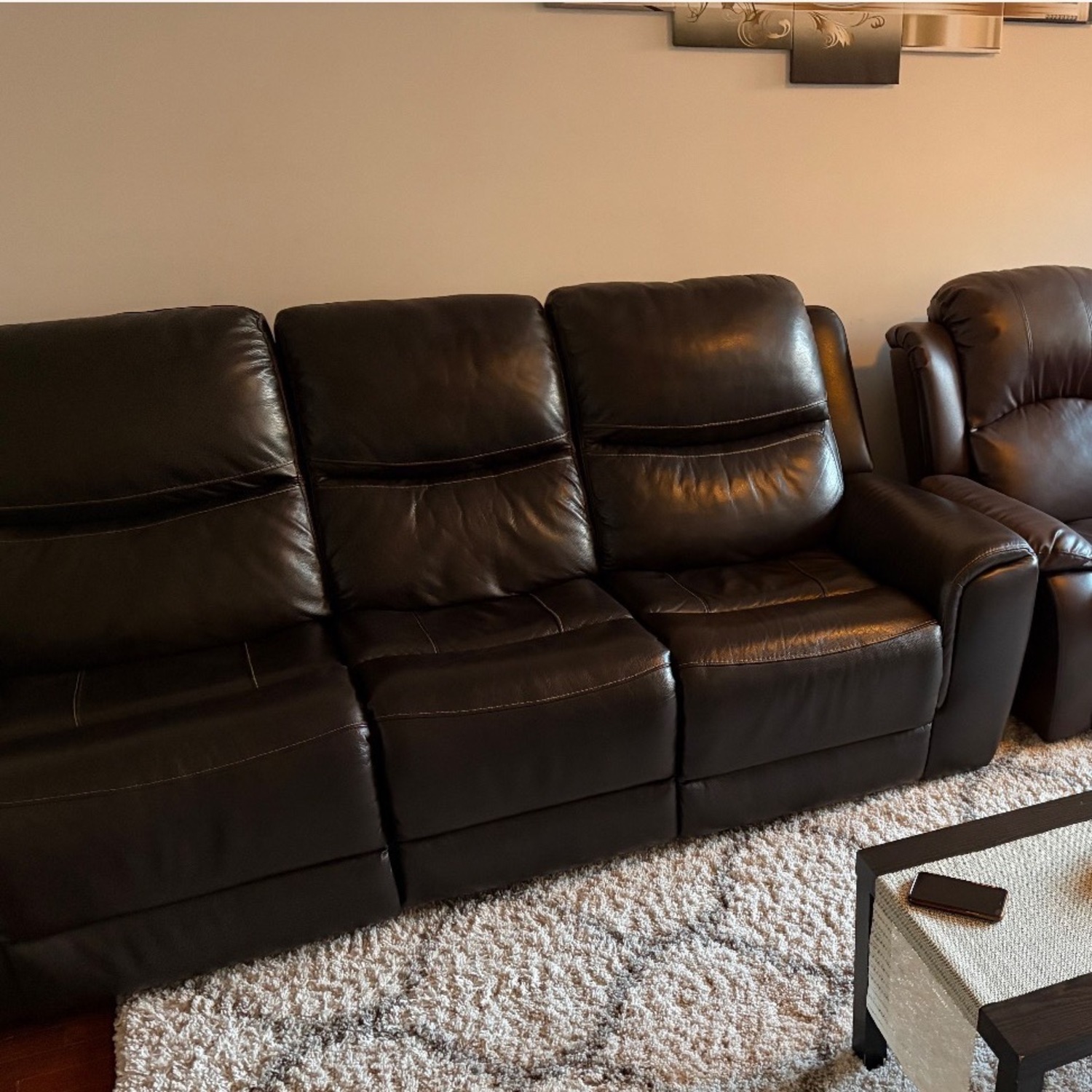 Dark Brown 3+ Seater Sofa - image-2